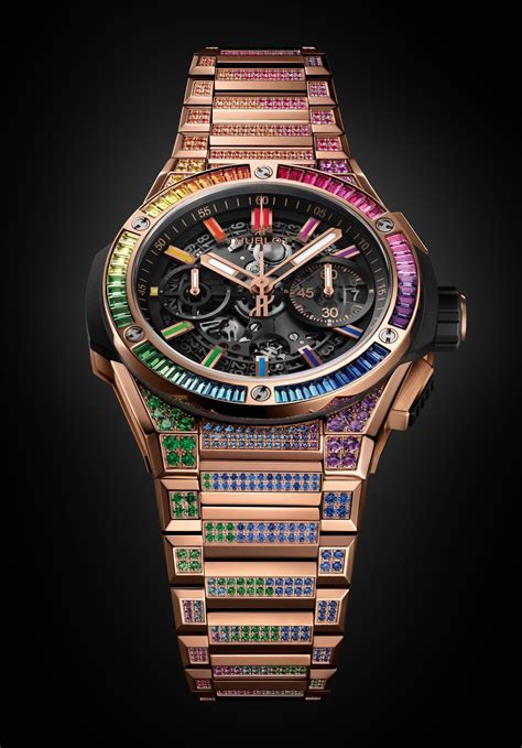 hublot rainbow gold|hublot big bang rainbow.